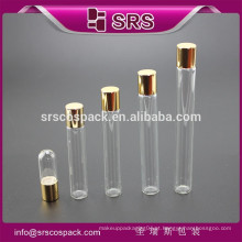 SRS cosméticos vidro rolo em garrafa, cosméticos vazio 15ml garrafa de vidro essencial com bola de rolo